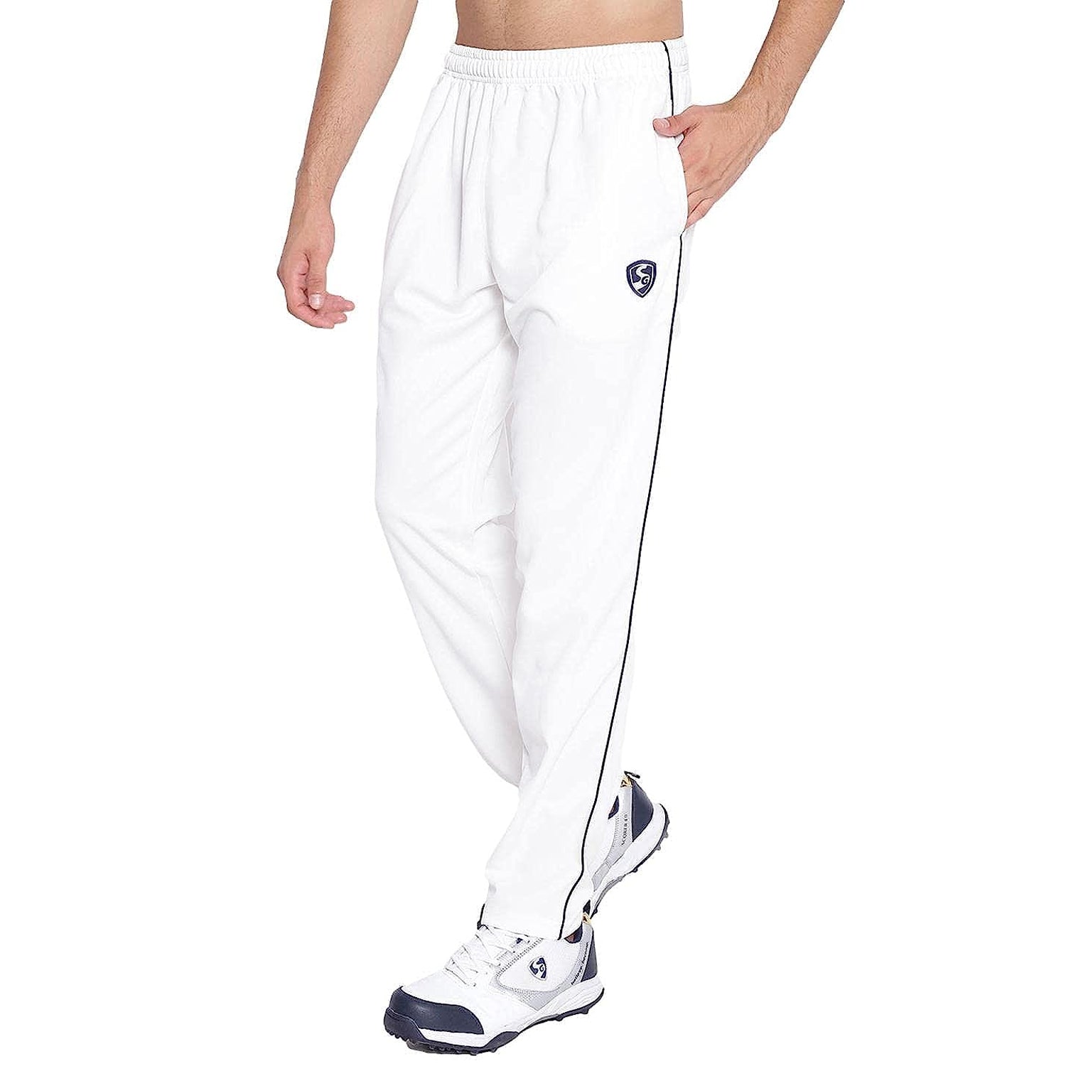 GM 7130 Cricket Trouser SizeSmall WhiteNavy  Amazonin Clothing   Accessories