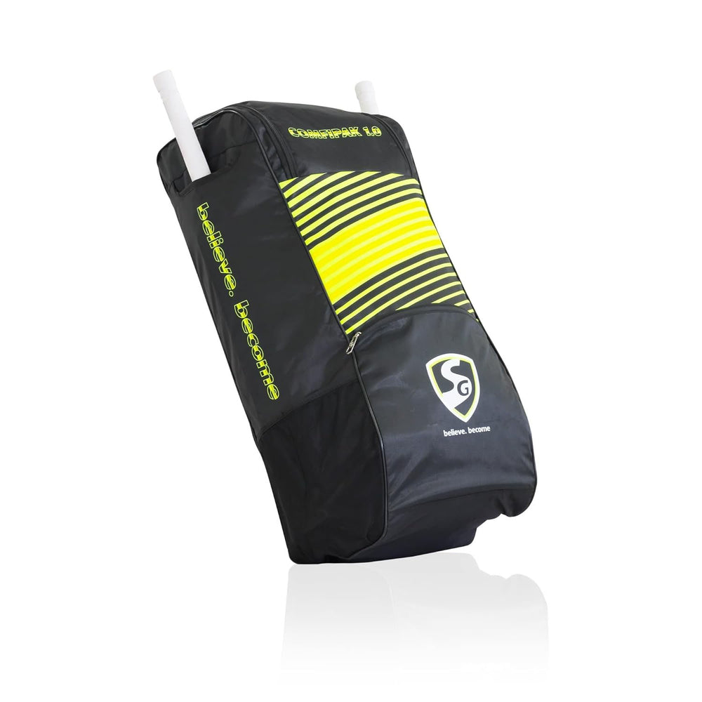 SG ComfiPak 1.0 Duffle Cricket Kitbag, Large - Black/F. Yellow - Best Price online Prokicksports.com