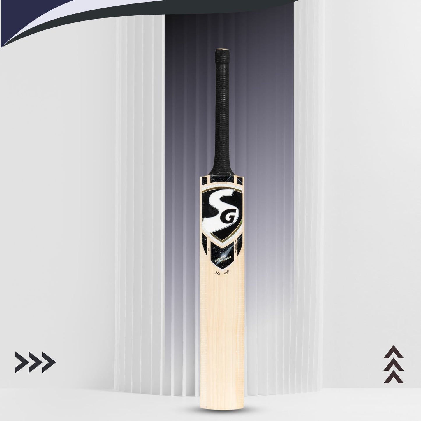 SG HP 150 English Willow Cricket Bat | Grade 3 Willow | Mid-Sweet Spot | Lightweight (1050-1150g) | Premium Grip - Best Price online Prokicksports.com