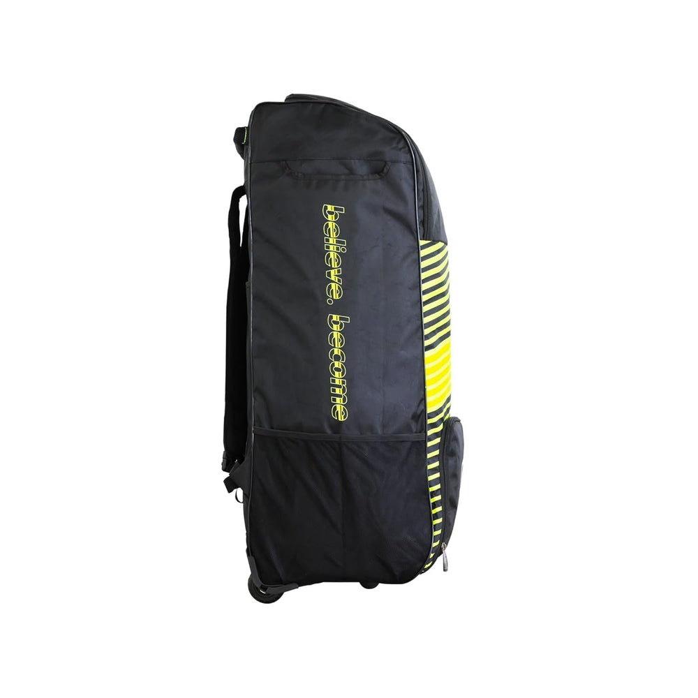 SG Jaffa Duffle Wheelie Cricket Kitbag, Large - Black/F.Yellow - Best Price online Prokicksports.com