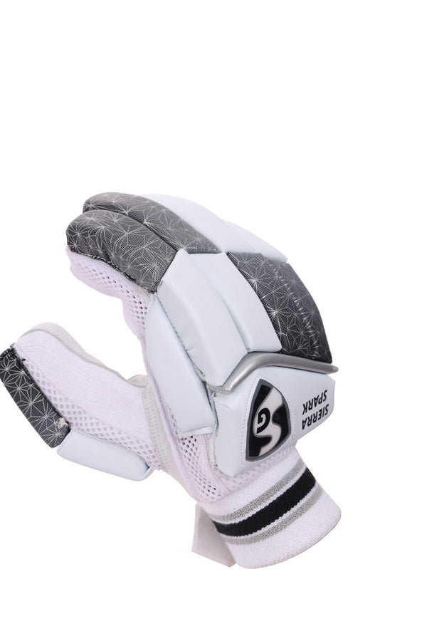 SG Sierra Spark Batting Gloves - Left Hand | Lightweight, High-Protection Cricket Gloves for Comfort & Performance