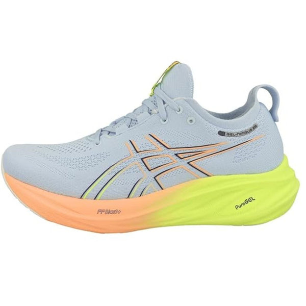 ASICS GEL-NIMBUS 26 Running Shoes for Men | Maximum Cushioning | PureGEL Technology | French Blue/Electric Lime | Plush Comfort for Long Runs