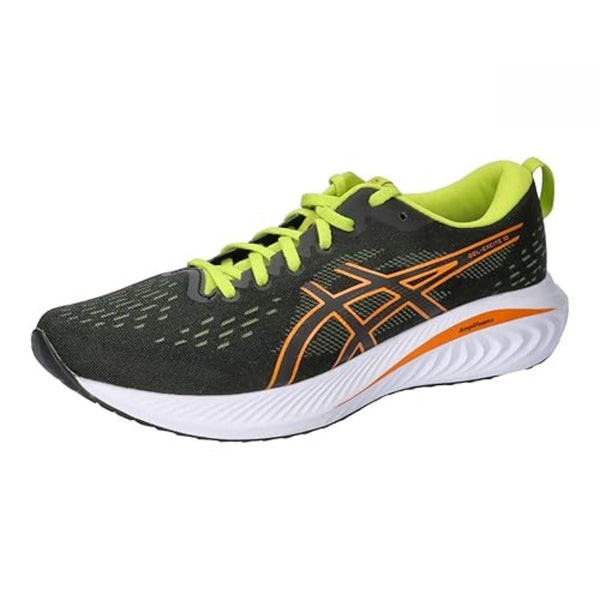 ASICS GEL-EXCITE 10 Running Shoes for Men | Shock Absorption | Rearfoot GEL Cushioning | Breathable Mesh | Black/Bright Orange