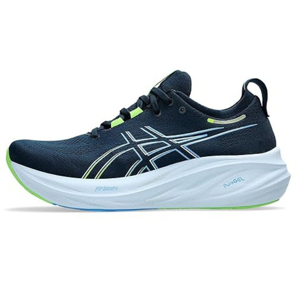 ASICS GEL-NIMBUS 26 Running Shoes for Men | Maximum Cushioning | PureGEL Technology | French Blue/Electric Lime | Plush Comfort for Long Runs