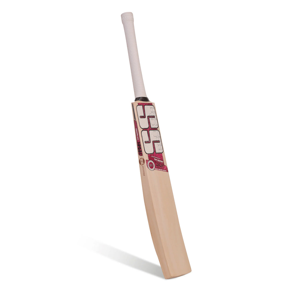 SS Tim Seifert Player English Willow Cricket Bat | Player Grade+ Willow, Air-Dried, Great Ping, Concave Edges, Wide Play Area, Straight Grains, With Premium Cover - Best Price online Prokicksports.com