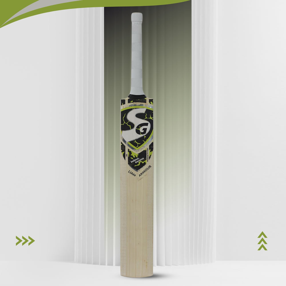 SG Liam Armour Hybrid-Tec English Willow Cricket Bat | Grade 2 Willow | Hybrid-Tec Core | 40mm Edges | Pro-Comfort Grip | Power Bow Profile