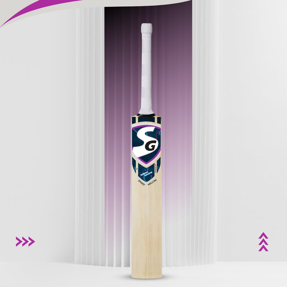 SG Smart Willow English Willow Cricket Bat with Str8bat Sensor - SH