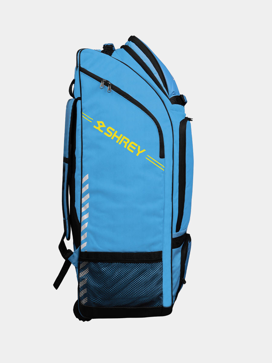Shrey 3360 Legacy Duffle Wheelie 80 Cricket Kitbag | 2 Bat Capacity, Coated PU Fabric & Smooth Wheels - Best Price online Prokicksports.com