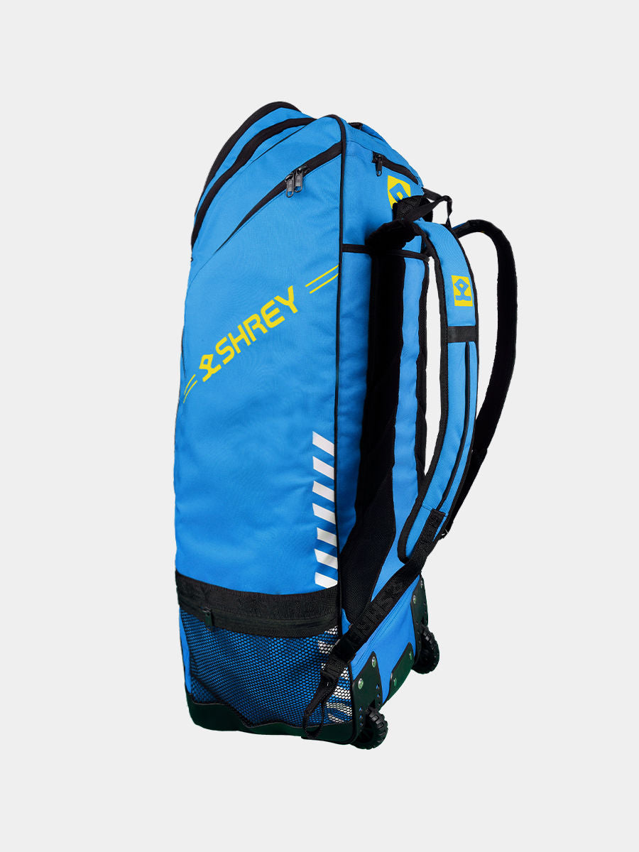 Shrey 3360 Legacy Duffle Wheelie 80 Cricket Kitbag | 2 Bat Capacity, Coated PU Fabric & Smooth Wheels - Best Price online Prokicksports.com