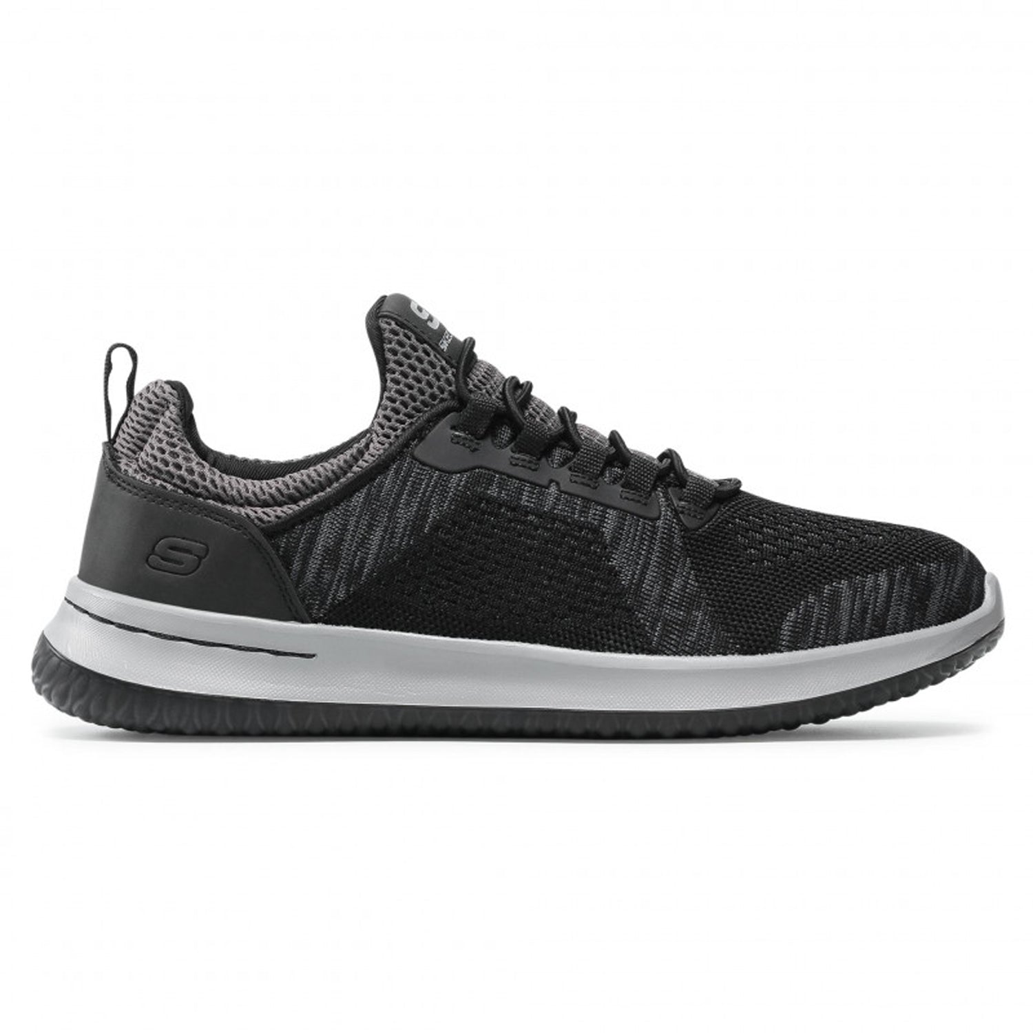 Skechers Men's Delson-Brewton Running Shoes, Black/Charcoal – Prokicksports