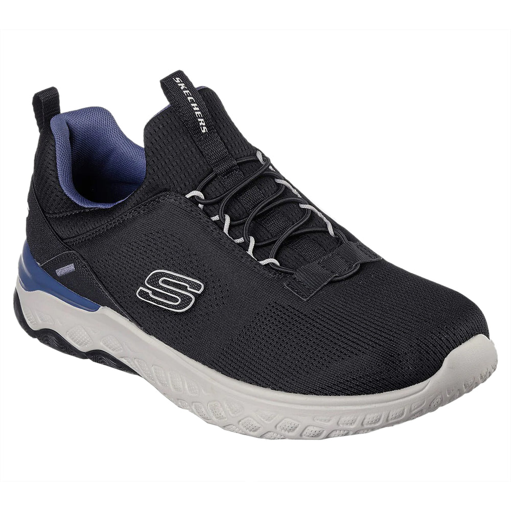 Skechers Bismark‑Merkell Men’s Mesh Running Shoe – Relaxed-Fit Slip-On with Goga Mat Arch & Air-Cooled Memory Foam - Best Price online Prokicksports.com