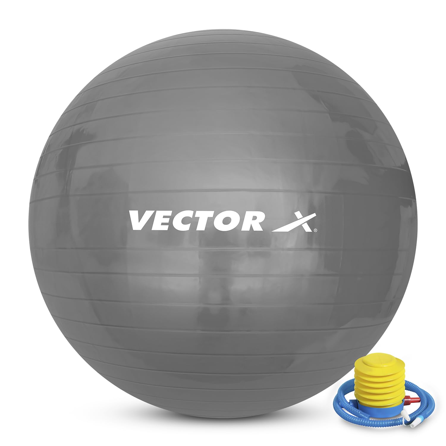 Vector X Unisex Anti Burst Gym Ball With Free Foot Pump | Swiss Exercise & Birthing Ball for Workout & Rehabilitation - Best Price online Prokicksports.com