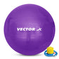 Vector X Unisex Anti Burst Gym Ball With Free Foot Pump | Swiss Exercise & Birthing Ball for Workout & Rehabilitation - Best Price online Prokicksports.com