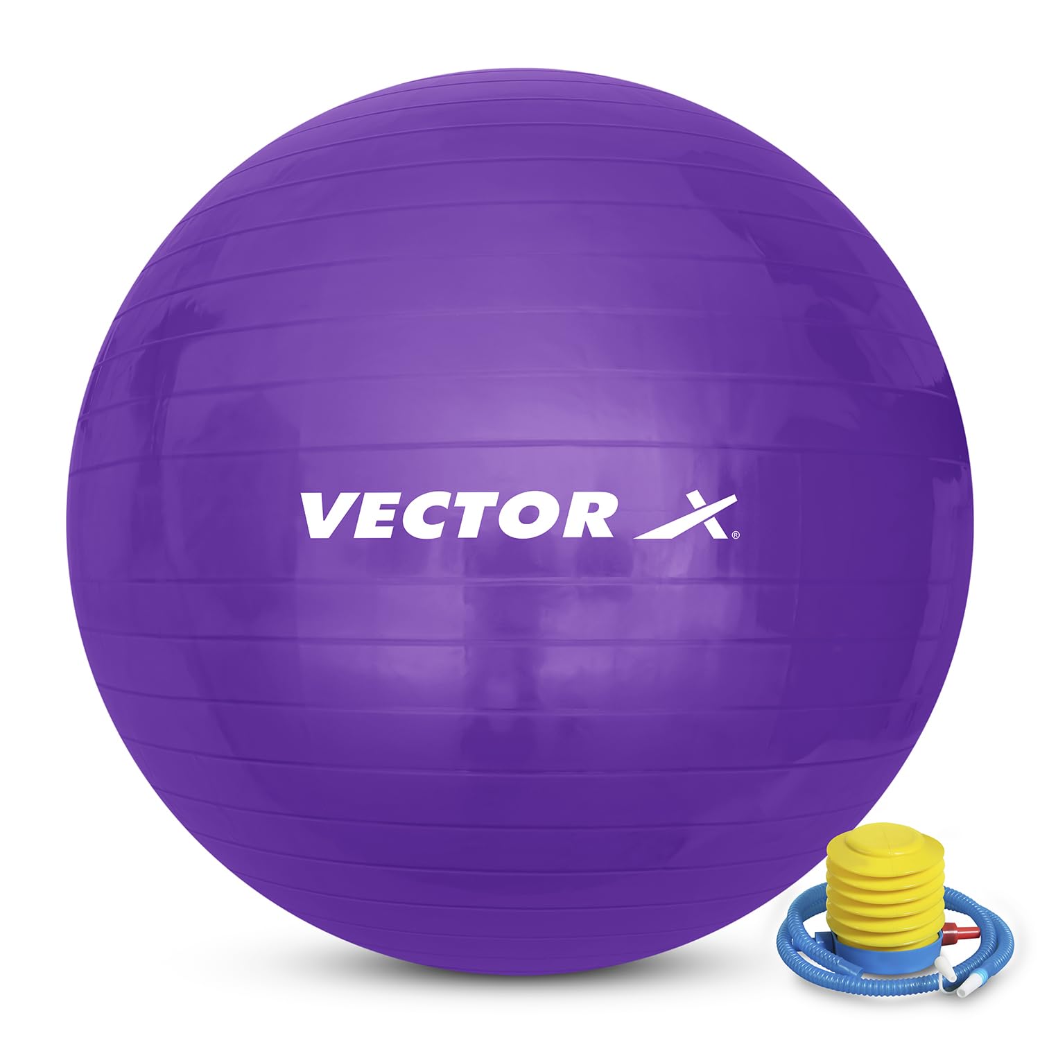 Vector X Unisex Anti Burst Gym Ball With Free Foot Pump | Swiss Exercise & Birthing Ball for Workout & Rehabilitation - Best Price online Prokicksports.com