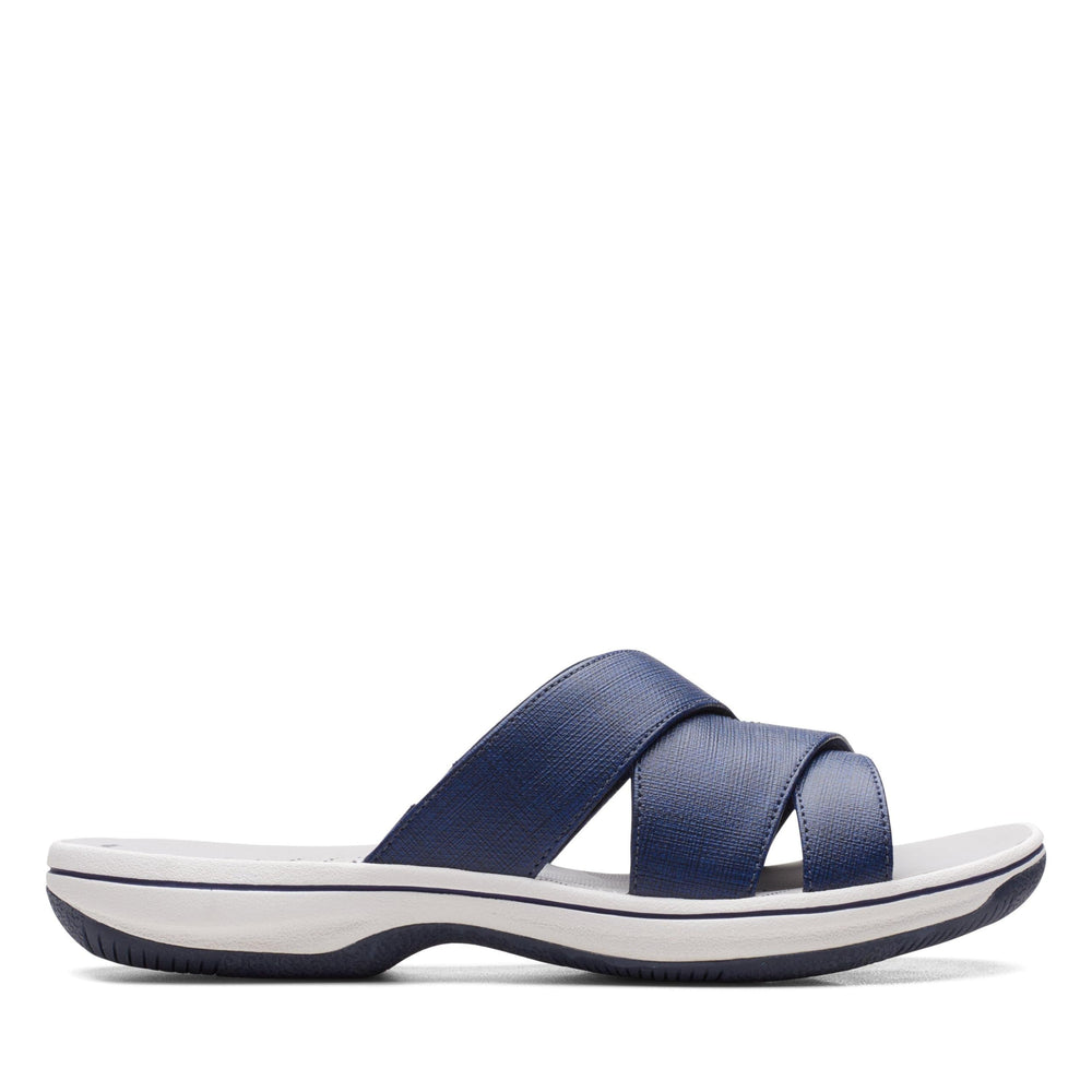 Clarks Women's Flat Sandals – Slip-On Casual Sandals with Adjustable Strap & Breathable Lining| 4 Uk