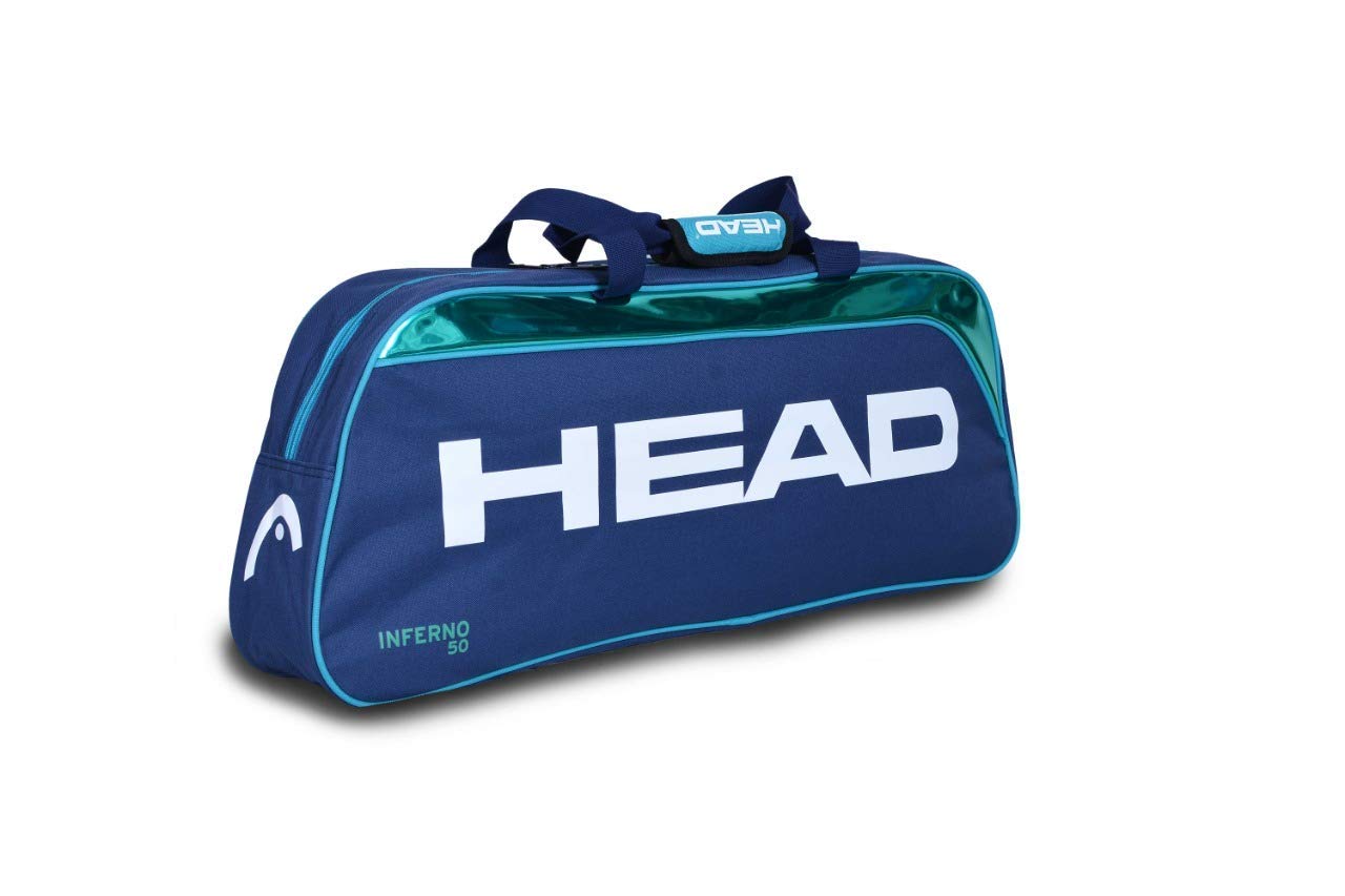 HEAD Inferno 50 Badminton Kit Bag | Lightweight 3-Racquet Single-Compartment Carrying Bag