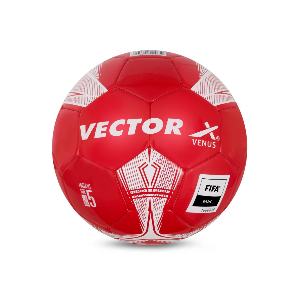 Vector X Venus TPU Machine Stitched Football Size 5 | FIFA BASIC Certified Indoor & Outdoor Match & Training Football