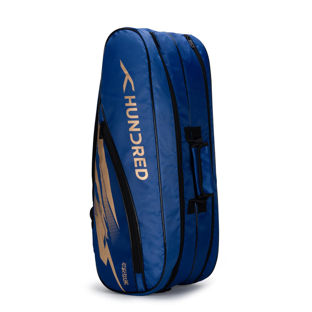 Hundred Cosmogear Badminton Kit-Bag – Double-Zipper Polyester Kit Bag with Front Zipper Pocket & Padded Backpack Strap