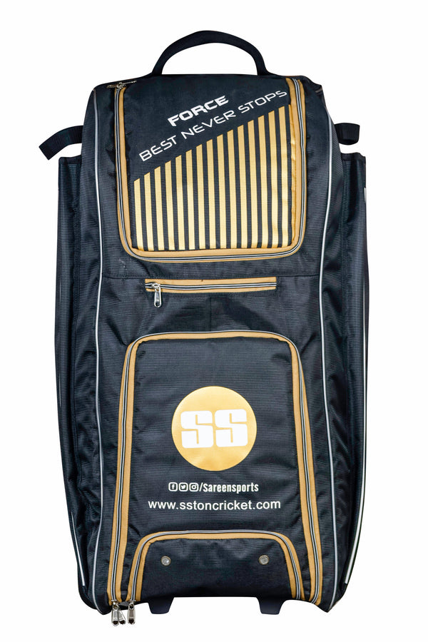 SS Force Duffle Cricket Kit Bag with Wheels | Multi-Compartment Design | Telescopic Handle | Waterproof Base