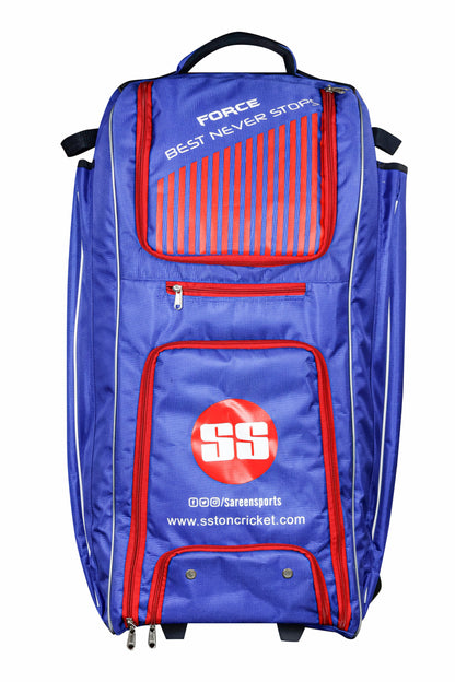 SS Force Duffle Cricket Kit Bag with Wheels | Multi-Compartment Design | Telescopic Handle | Waterproof Base - Best Price online Prokicksports.com