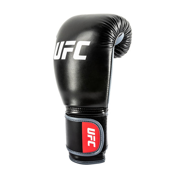 UFC Stand Up Training Gloves – Premium PU Leather Boxing Gloves for Sparring, Kickboxing & Heavy Bag Training (Black)