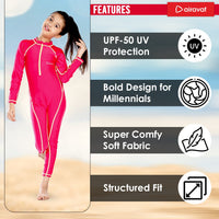 Airavat 1508 Children's Full-Body Swimwear | UV Protection, Quick-Dry & Stretchable | Comfortable One-Piece Swimsuit for Boys & Girls - Best Price online Prokicksports.com