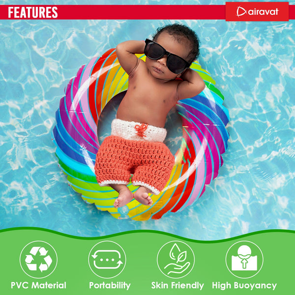 Airavat Inflatable Swimming Ring – Durable, Leak-Proof Pool Float for Kids & Adults (Assorted Colors)