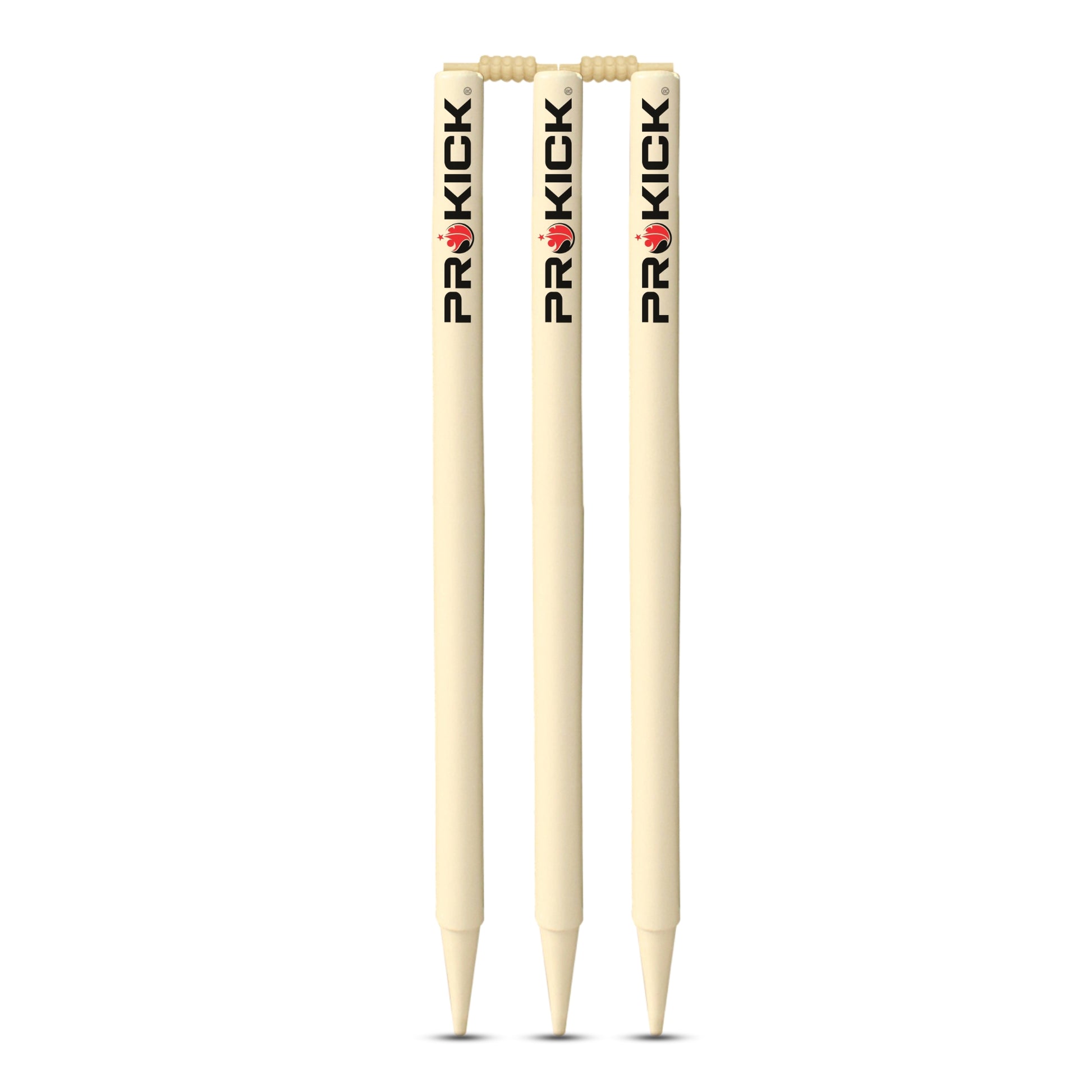 Prokick Wooden Cricket Stumps/Wickets with Bails (Pack of 6 Stumps/4 Bails) - Best Price online Prokicksports.com