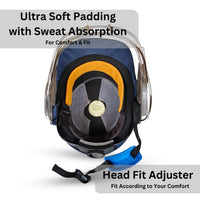 Prokick Shadow Cricket Helmet with Fixed Stainless Steel Grill, Navy - Best Price online Prokicksports.com