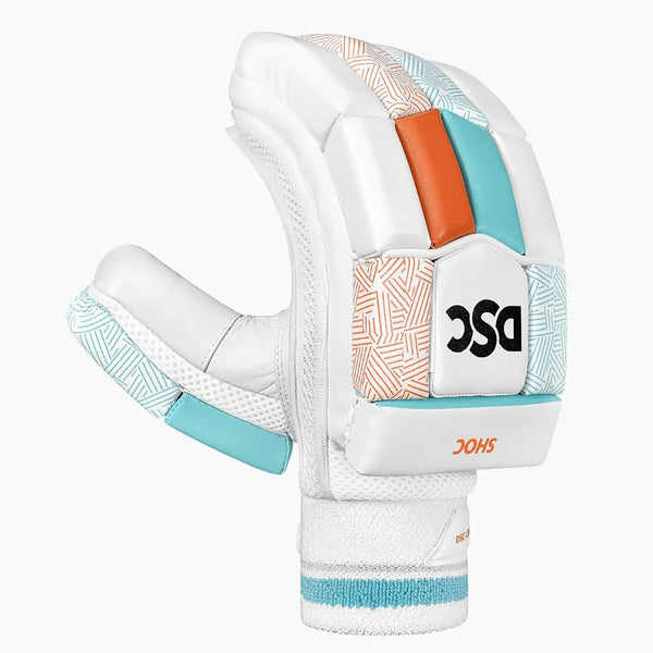 DSC Shoc Right Hand Batting Gloves – Lightweight Cricket Gloves for Batsmen with Protective Padding, Premium Grip, and Breathable Comfort for Match Use