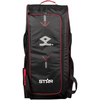 Shrey Star Wheelie 2.0 Cricket Kitbag, Black/Red - Best Price online Prokicksports.com