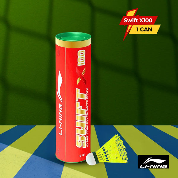 Li-Ning Swift X100 Nylon Shuttlecock Slow Speed (Yellow)