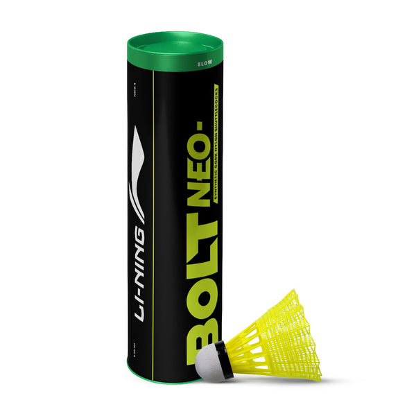 Li-Ning Bolt Neo Nylon Badminton Shuttlecocks (Pack of 6, Yellow)