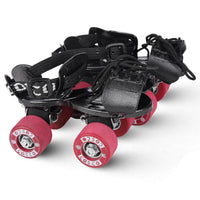 Cosco Tenacity Super Roller Skates (Senior, Multicolor / Maroon) – Quad Roller Skates with Rubber Wheels & Leatherette Shoes