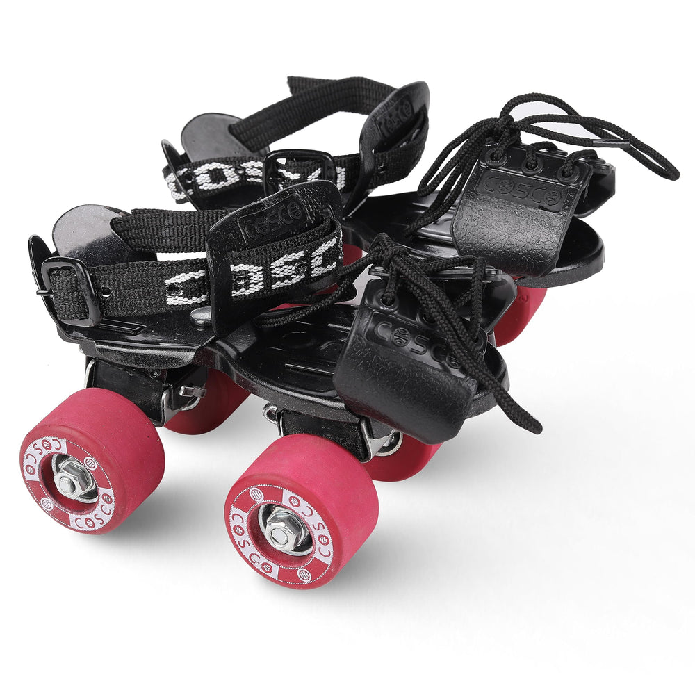 Cosco Tenacity Super Roller Skates (Senior, Multicolor / Maroon) – Quad Roller Skates with Rubber Wheels & Leatherette Shoes