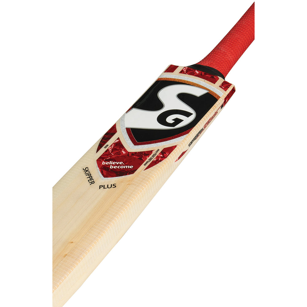 SG Skipper Plus Kashmir Willow Cricket Bat – Durable Lightweight Cricket Bat for Beginners and Club Matches, Ideal for Leather Ball Practice and Play - Best Price online Prokicksports.com