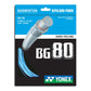 Yonex BG80 High-Modulus Vectran Badminton String (0.68mm Gauge) | Hard Touch & High-Repulsion Power String