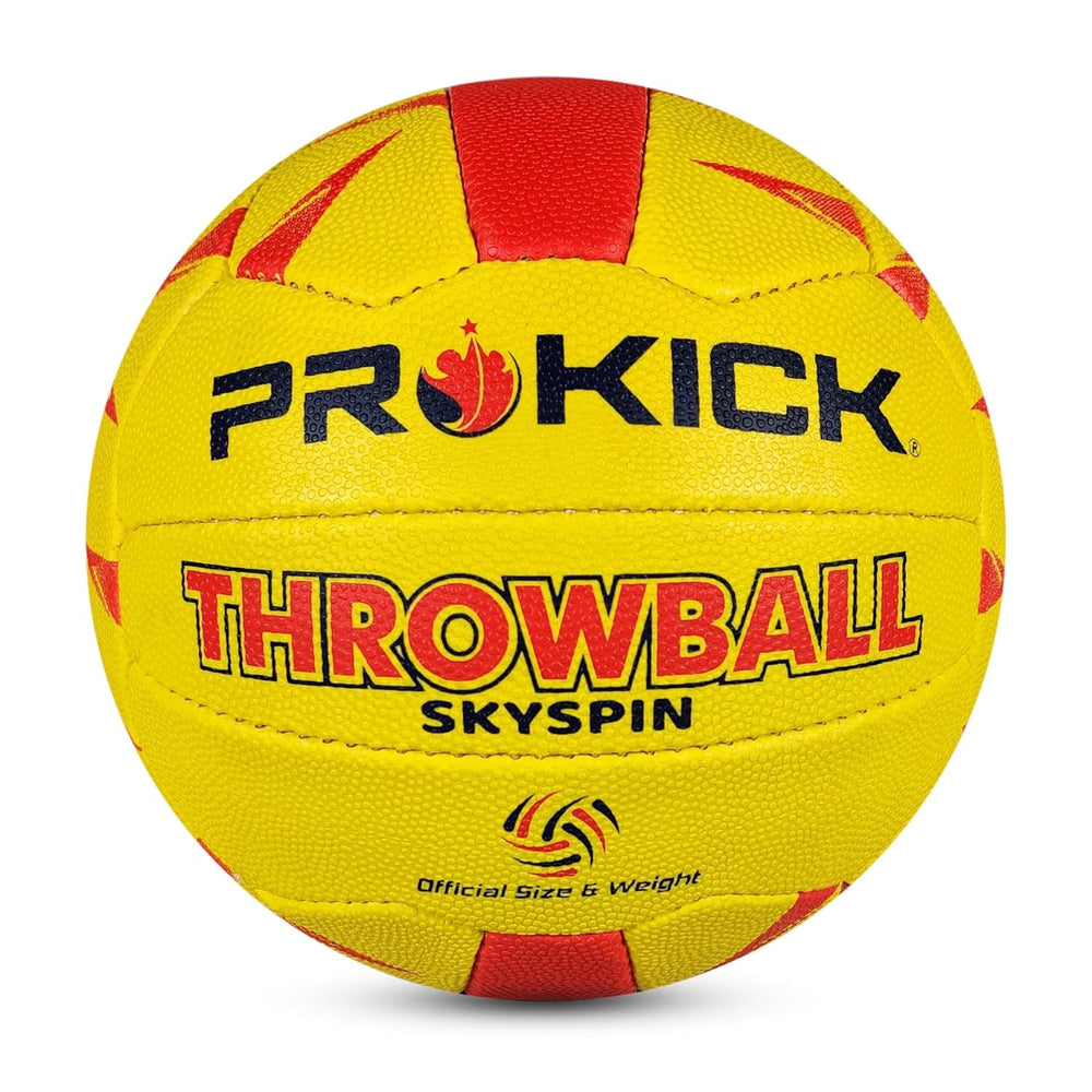 Prokick Skyspin Throwball, Yellow/Red - Size 5 (Indoor-Outdoor)