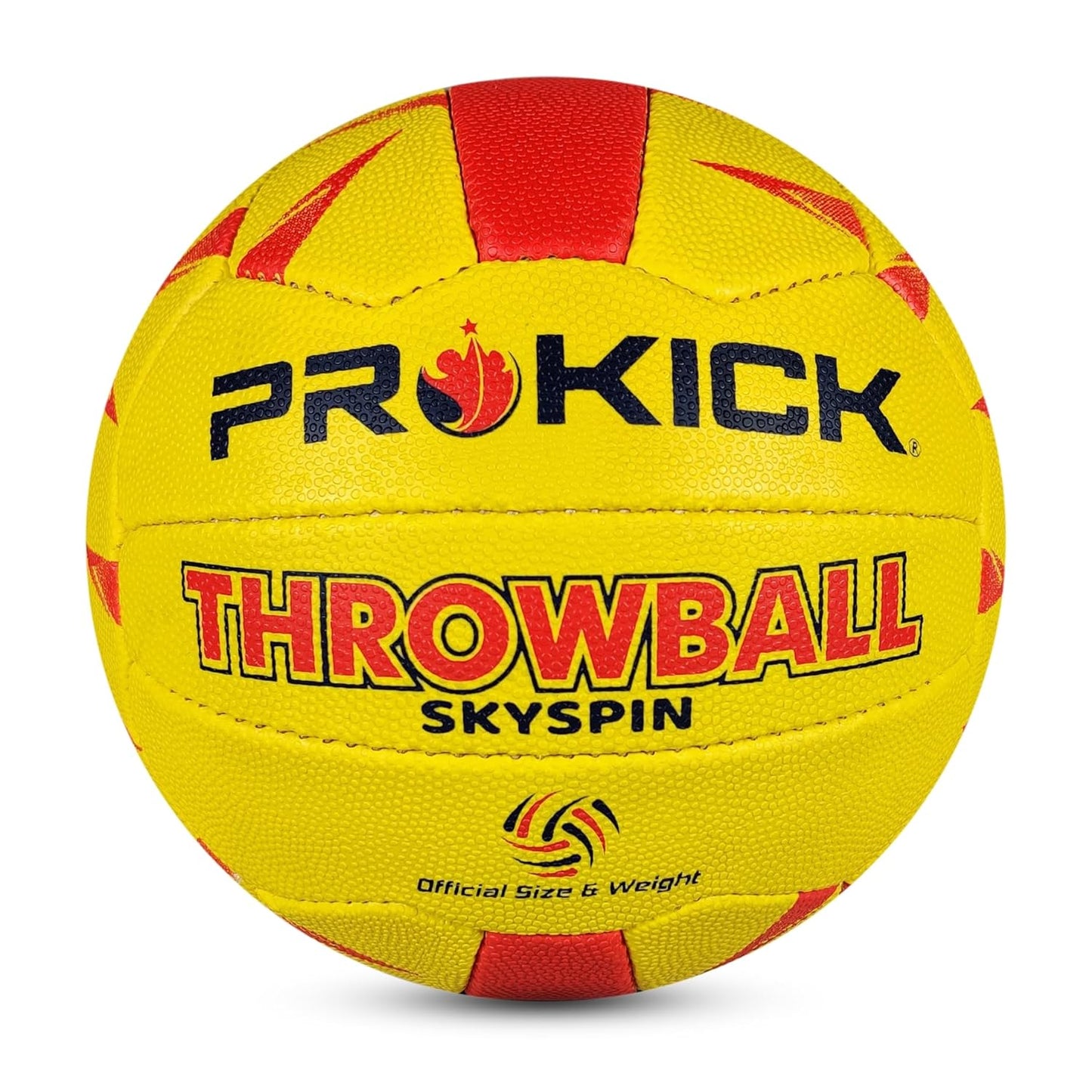 Prokick Skyspin Throwball, Yellow/Red - Size 5 (Indoor-Outdoor) - Best Price online Prokicksports.com