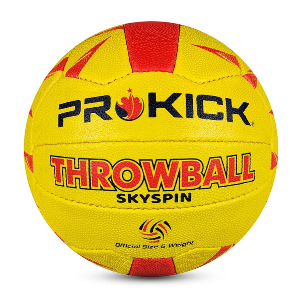 Prokick Skyspin Throwball, Yellow/Red - Size 5 (Indoor-Outdoor)