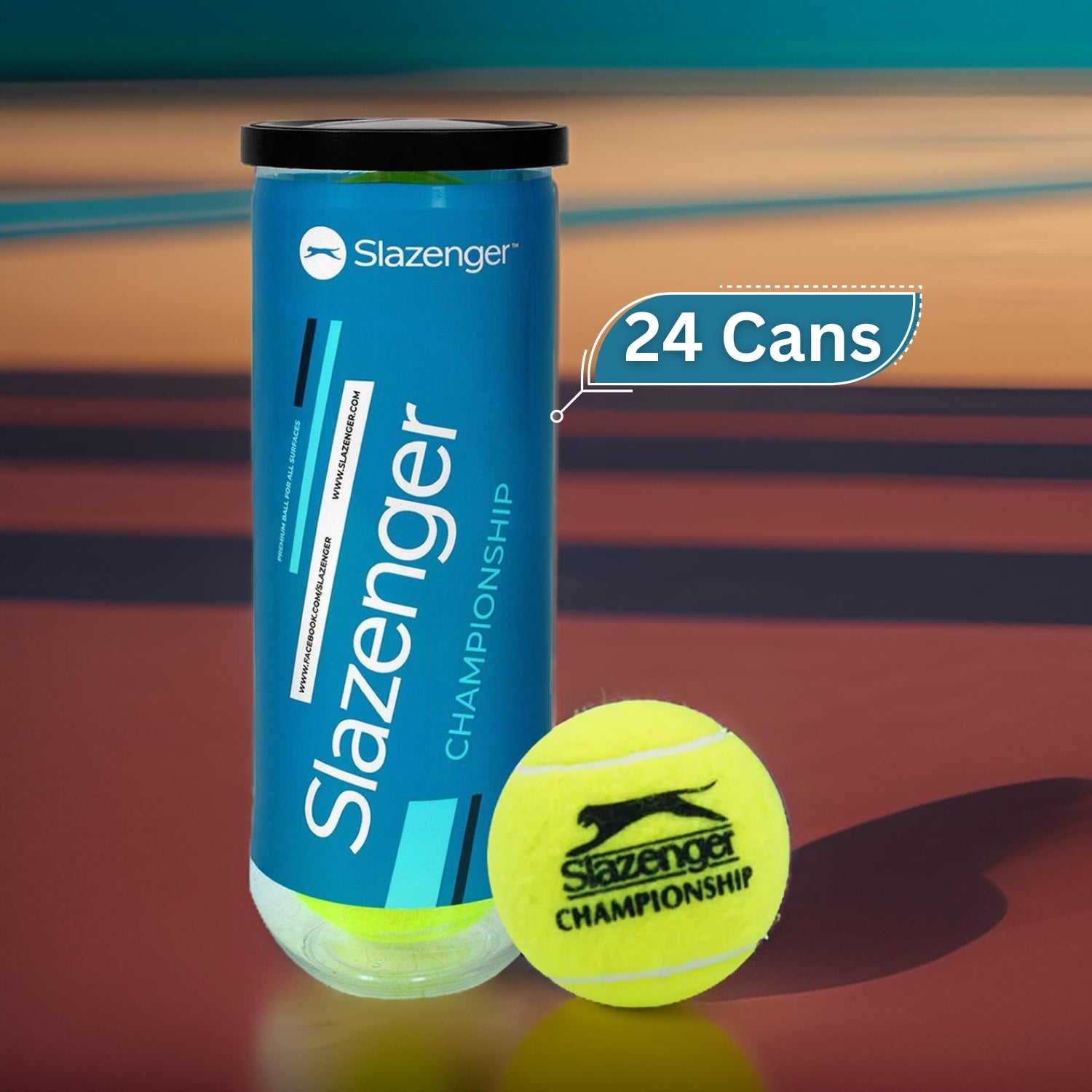 Slazenger Championship All Surface Tennis Balls Carton (24 Cans) - Best Price online Prokicksports.com