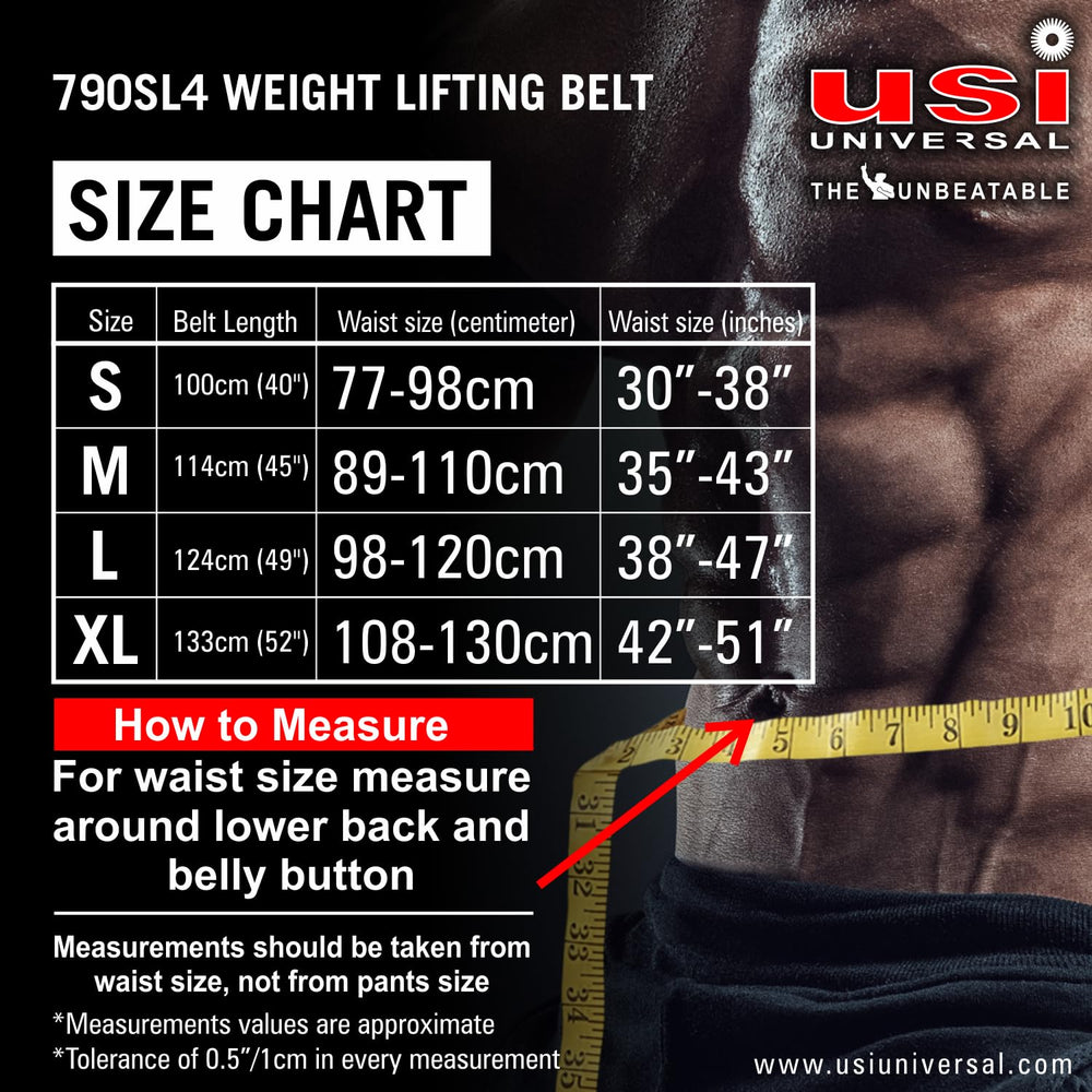 USI Universal 790SL4 Leather Power Lifting Belt