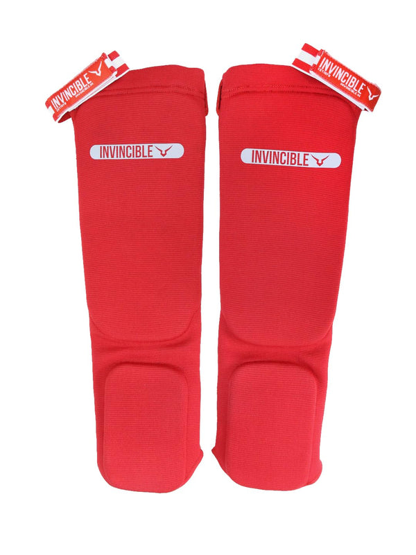 Invincible Muay Thai Padded Shin Guards | Four-Way Compression & High-Impact Foam Padding