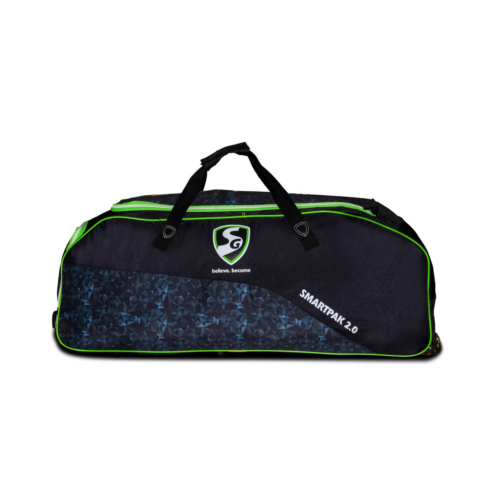 SG Smartpak 2.0 Wheelie Cricket Kit Bag – Durable Cricket Trolley Bag with Spacious Storage, Bat Compartment, Smooth Wheels, and Heavy-Duty Fabric - Best Price online Prokicksports.com