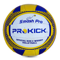 Prokick Smash Pro Machine Stitched 18-P Volleyball, Blue/Yellow (Size 4) - Best Price online Prokicksports.com