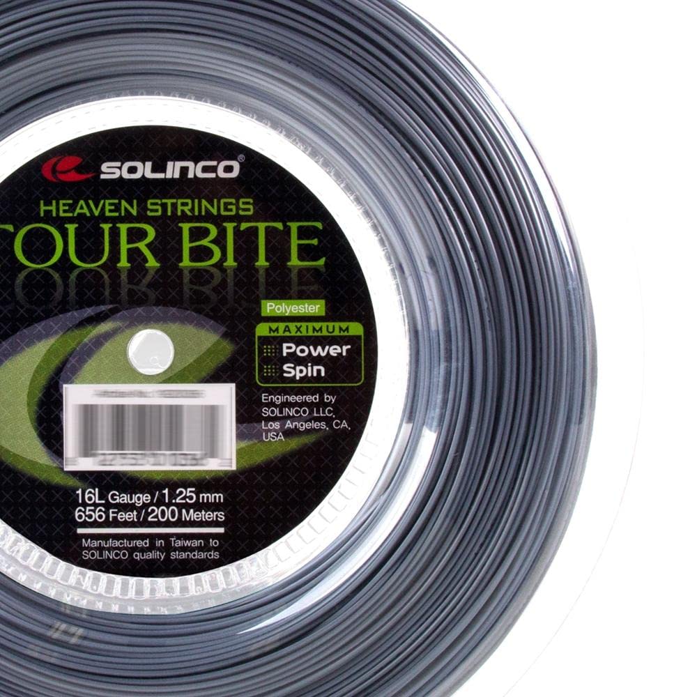 Solinco Tour Bite 200M Tennis String Reel, Grey - Best Price online Prokicksports.com