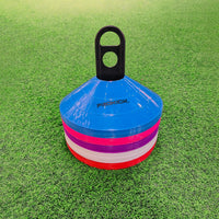 Prokick Plastic Space Markers Saucer Cones Set with Stand - 2 Inch Space Marker Cones, Multicolor Pack of 50 - Best Price online Prokicksports.com