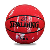Spalding Marble Series Multi-Color Outdoor Basketball (Size 7, Black/Red)