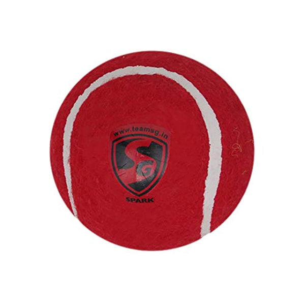 SG Spark Heavy Weight Cricket Tennis Ball | Color: Red | Size: Standard | Material: Rubber | for Unisex | Pack of 6 | Heavy Weight Tennis Ball | Solid Inner core