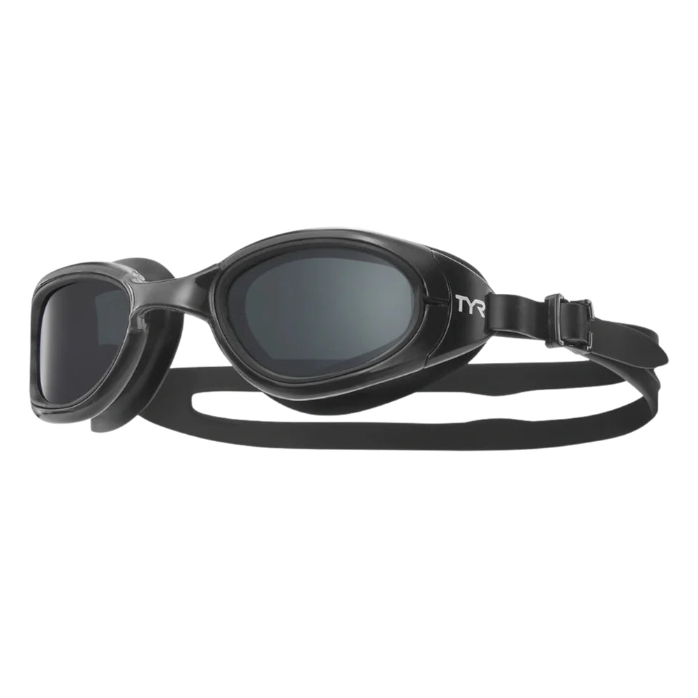TYR Special Ops 2.0 Non-Mirrored Polarized Swimming Goggles – Smoke | Open-Water Goggles with Polarized Lenses & Wide Vision